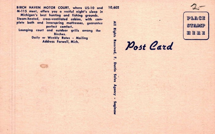 Birch Haven Motel - Vintage Postcard (newer photo)